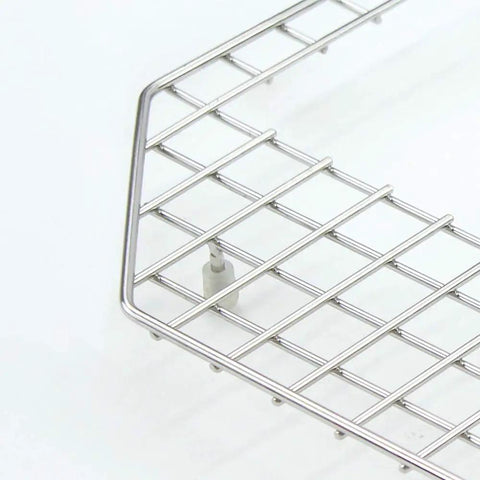 Bottom grid of Drop In One Hole Kitchen Sink Kit, Single Bowl, Brushed Stainless Steel, 15 Inch Square, 20 Gauge 304 Stainless