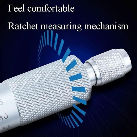 Digital Outside Micrometer With 0.001mm Accuracy, stainless steel ratchet mechanism for consistent measurements