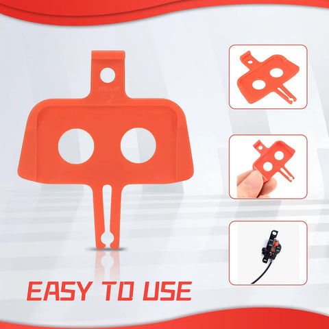 8 Piece Bike Disc Brake Pad Spacer Set for Hydraulic Systems Go To Spreader Insert Tool Shimano Compatible, red spacers
