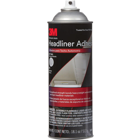 Headliner And Fabric Adhesive For Cars 18.1 Oz can with adjustable nozzle for auto headliners, carpet, and foam, dries clear