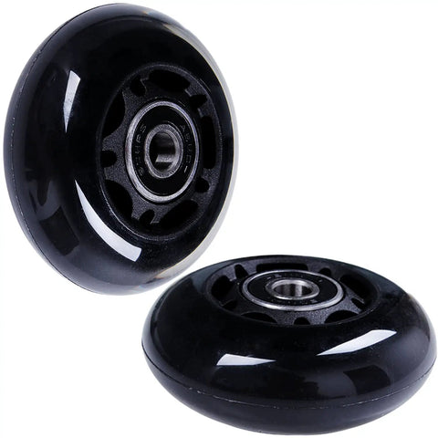 64mm Inline Skate Wheels 64x24mm Replacement With Bearings For Roller Hockey And Everyday Skating 4 Pack 85A High Rebound PU ABEC 9 Bearings