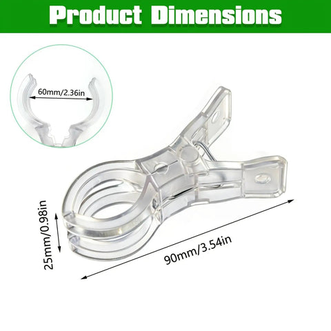 Premium Ten Pack Of Heavy Duty Spring Clips Measuring 3.5 Inches Featuring Transparent Plastic Build solid clip dimensions of 90mm by 25mm.