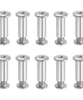 Reliable Hex Chicago Screws And Socket Cap Bolts Made For Scrapbook Binding Leatherwork And Furniture Fix Ups M8 X 25 mm Complete Kit Silver finish set of ten screws.