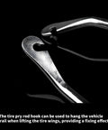 Close-up of steel bike tire levers from Five Pack Bike Tire Levers Set, Heavy Duty Steel Crowbars For Quick Tire Changes, Ergonomic Grips
