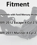 Direct Fit Engine Coolant Electric Auxiliary Water Pump With Bracket For 2009 2012 Ford Escape 2009 2011 Mariner 2.5L 4Cyl image showing fitment details.