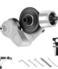 Drill Nibbler Attachment for sheet metal cutting with titanium alloy gears and toolkit included