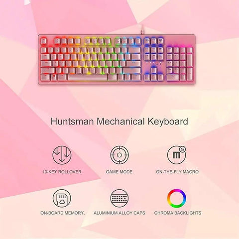 Beast Mode Wired Opto Mechanical Gaming Keyboard Featuring Killer Rgb Led Backlighting And Snappy 45 Gram Actuation Switches Engineered For Absolute Zero Lag Pc Gaming Marathons, top view with RGB lighting