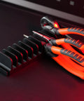 Magnetic Plier Organizer Set 24-Piece Modular Tool Holders for Toolbox and Drawer Storage with pliers in use