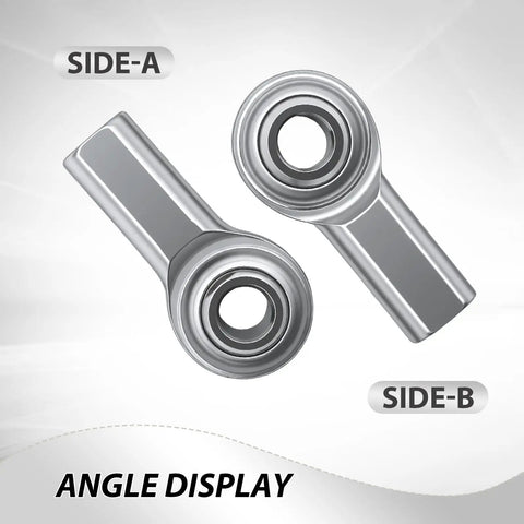 CF5 Heim Joint Kit Set Of Two Built Sick With Badass Durability Heavy Duty Steel Rod End Bearings, angle display of Side-A and Side-B.