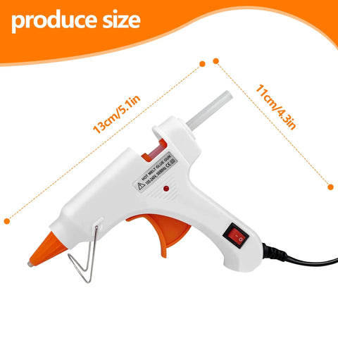 Eight Piece Mini Hot Glue Gun Kit For Crafts And DIY Projects Multicolor 20 Watt Glue Guns With Anti Drip And Heat Resistant Design