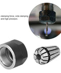 Get That Er11 Chuck Collets Clamping Nuts Lathe Parts For Your Cnc Milling And Engraving Machine With 3 Point One Seven Five mm High Hardness And Strength For Serious Boring, Milling, Drilling Tasks At Last showing ER11 clamping nut and collet for CNC machinery.