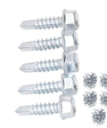 250 Piece M4.2x16mm Self Drilling Screws With External Hex Drive Galvanized Carbon Steel High Hardness For Wood And Metal