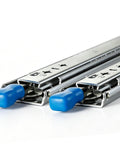 Locking Telescopic Drawer Runners With Full Extension For Cabinets And Cupboards Heavy Duty Metal Slides with blue lock handle