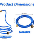 Standing Outdoor Hose Misting Cooling System With Portable Water Mister And Brass Nozzles, Hose Plugs And Washer dimensions