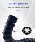360 Degree Flexible Smoke Extraction Arm with rotary knob for suction control, Pro Grade Fume Extractor, 75mm x 1800mm