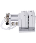 Heavy Duty Pneumatic Vise With 3mm Stroke And 40kg Thrust For Fast Air Operated Clamping Fixture side view with hoses