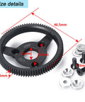 Metal Spur Gear 86T 48P for 1 Tenth Slash 2WD Rustler Stampede Telluride RC Car with size and parts details