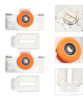 Full Extension Drawer Slides Set With Door Pulley For Sliding Cabinets, Quiet Tandem Rollers, Two Sets, Tool Free Installation