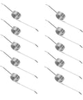Heavy Duty Torsion Spring Replacement Kit For Trash Can Lids 10 Piece Set, silver metal springs laid out on white