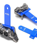 Bike Brake Caliper Piston Cleaning Tool Dope 3D Printed Polymer Piston Cleaner For Dust Oil Buildup Removal Universal Fit For Shimano SRAM MTB And Road Hydraulic Brakes, blue cleaner shown with calipers