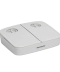Smooth Operator Two Meal Automatic Pet Feeder With Dial Timer For Dogs And Cats, durable plastic with two compartments for portions.