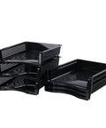 Stackable Letter Tray Desk Organizer Set For Office Vertical And Horizontal Document Holder Space Saving Paper Tray Baskets