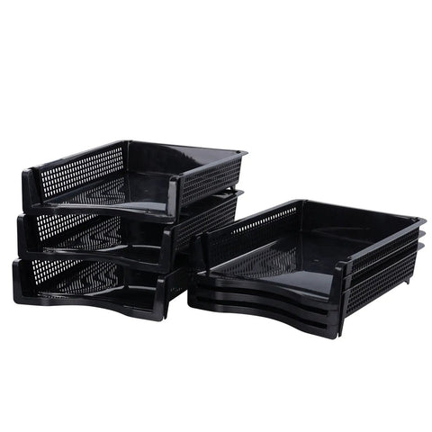 Stackable Letter Tray Desk Organizer Set For Office Vertical And Horizontal Document Holder Space Saving Paper Tray Baskets
