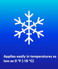 Snowflake icon indicating Aluminum Foil Tape 1558HT White For Cold Weather Grip High Tack usage in low temperatures