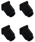 4 Pack Caster Sleeve Inserts Black Plastic Stem Socket For Chair And Table Caster Rods 25 X 25 X 38 Mm Easy To Install PP Material Square Caster Sleeve For Replacement And Easy Fit For Most Chairs And Tables