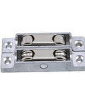 Heavy Duty Barn Door Floor Guide With Silent Copper Rollers And U Groove Hardware Kit, silver metal roller assembly.