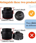 Comparison image of two Heavy Duty 64Mm Oil Filter Wrench Socket Tools for Toyota Lexus, showing different sizes and dimensions.