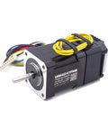 Closed-Loop Stepper Motor With Built-In Encoder, Driver, Brake, And Controller For CNC And 3D Printer, side view, wires visible