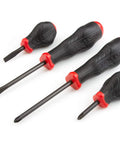 High-Torque Black Oxide Blade Screwdriver Set, 16-Piece With Stubby, Standard, And Long Blades, Includes Phillips And Slotted Sizes