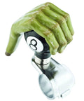 Heavy Duty Truck Steering Wheel Knob Hand Grip 8 Ball Quick Release Suicide Spinner with green hand design