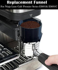Portafilter Funnel For Ninja Luxe Espresso Machines Barista Grade Anti Splash Reusable Dosing Ring Replacement Coffee Funnel Compatible With ES501 ES601 ES655CO Luxe Series Home Cafe Dessert Shop Accessory installed on machine
