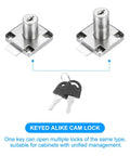 Tough As Nails Drawer Locks With Keys Two Pack Alloy Steel Cabinet Security features two cam locks with two keys for unified access.