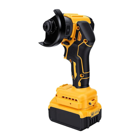 Badass Precise Brushless Mini Circular Saw Sweet Cordless Angle Grinder Hybrid with a black and yellow design for versatile cutting.