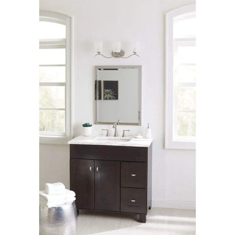 Three Light Brushed Nickel Bath Vanity Light With Etched Glass Shades For Traditional Bathroom Style Classic Fixture For Elegant Home Decor And Modern Vibe above sink mirror in bathroom setting