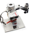 Heavy Duty Electric Belt Sander With Variable Speed Brushless Motor For Precision Knife Sharpening And 915X50MM Belt Size on a workshop bench.