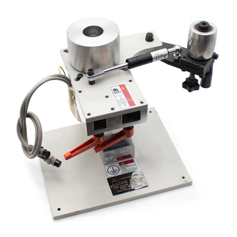 Heavy Duty Electric Belt Sander With Variable Speed Brushless Motor For Precision Knife Sharpening And 915X50MM Belt Size on a workshop bench.