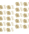 40 Pcs Miniature Brass Hinges With Screws For Jewelry Boxes And Dollhouses 270 Degree Tiny Hinge Hardware For Wooden Craft Boxes
