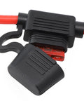 Close-up of the connection on Badass Heavy Duty Waterproof Extension Cord 10 AWG 50A Power Cable with protective cover.