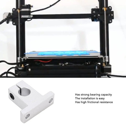 Top Quality 10 Pack Linear Motion Shaft Support Stops For SK12 Smooth Rail Systems Crafted From Heavy Duty Aluminum Alloy mounted on 3D printer.