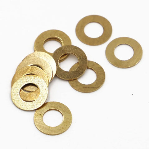 Brass Flat Washers Set 30 Pc Heavy Duty Assorted M2-M16 Hardware Kit For Plumbing Mechanical And Electrical Repairs, brass washers