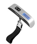 Hassle Free Travel Luggage Scale Portable Digital Hanging Baggage Scale With 110 Lb Capacity Lightweight Suitcase Weight Scale Battery Included Silver with backlit display.