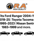 Heavy Duty Engine Oil Filter With Top Shelf Synthetic Microfiber Media For Badass 20 Micron Particle Capture, fits vehicles like Ford Ranger and Toyota Tacoma.