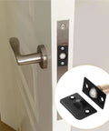 Premium Stainless Steel Door Ball Catch 10 Or 15 Pack Top Mount Closet Latch Hardware Set with adjustable elastic clamp installed on a door.