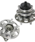 4 Piece Wheel Bearing Hubs Assembly Kit For Toyota Corolla 2019 Through 2023 And Prius 2016 Through 2022 And Prius Prime 2017 Through 2022 Front And Rear Replacement Set Drop In Ready, showing front and rear wheel hubs