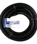 Built Tough 25 Foot Rubber Air Hose For Auto Mechanics And Garage Crews Smooth High Pressure Pneumatic Tubing 3/8 Inch Compressor Line