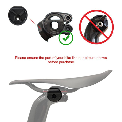Comparison of correct and incorrect seat fittings for 7x10 Seatpost Ear Clamp Titanium Bolt Kit For Oval Carbon Rails